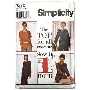 Simplicity 9276 Sewing Pattern Misses Top Size L-XL 18-24 Uncut